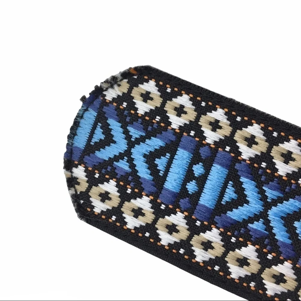 VINTAGE Guitar Strap Belt Woven Southwestern Boho Retro Y2K 90s Grunge Rock Band